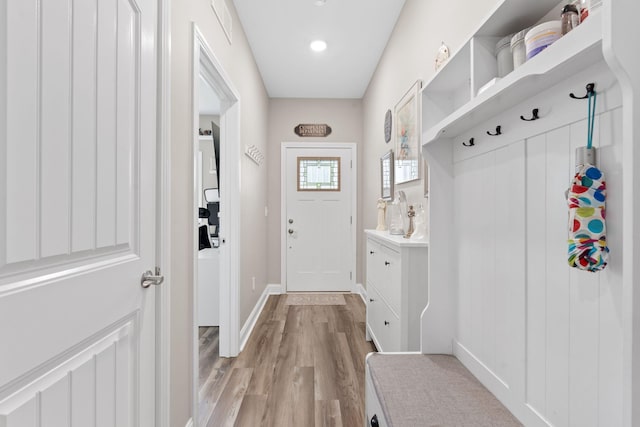 116 Hackberry Ct, Frankfort, KY 40601 - mudroom featuring light wood-style floors and baseboards