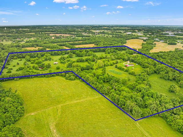 830 Delaplain Rd, Georgetown, KY 40324 - overview of rural landscape with property parcel outlined
