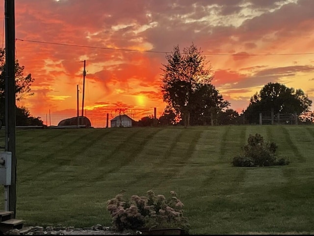 460 Keller Ln, Science Hill, KY 42553 - yard at dusk with a yard
