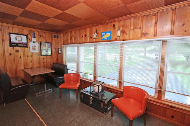 937 Mason Headley Rd, Lexington, KY 40504 - living area with wood walls and wood ceiling