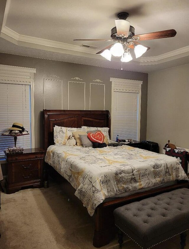 133 W Mcintosh Park, Georgetown, KY 40324 - bedroom featuring light colored carpet, crown molding, and ceiling fan