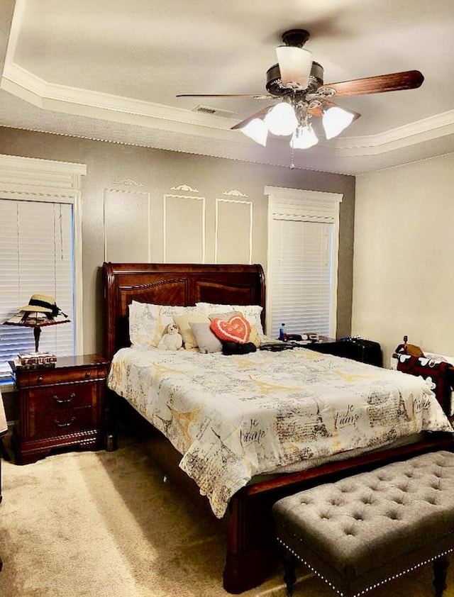 133 Mcintosh Park, Georgetown, KY 40324 - carpeted bedroom featuring crown molding and a ceiling fan
