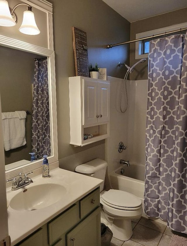 133 W Mcintosh Park, Georgetown, KY 40324 - bathroom with vanity, tile patterned flooring, toilet, and shower / bath combination with curtain