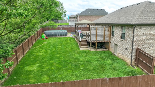 140 Central Park Ave, Berea, KY 40403 - view of yard featuring a wooden deck, a gazebo, and a pool