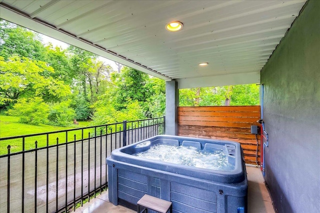 235 Westover Rd, Frankfort, KY 40601 - view of patio / terrace with a hot tub