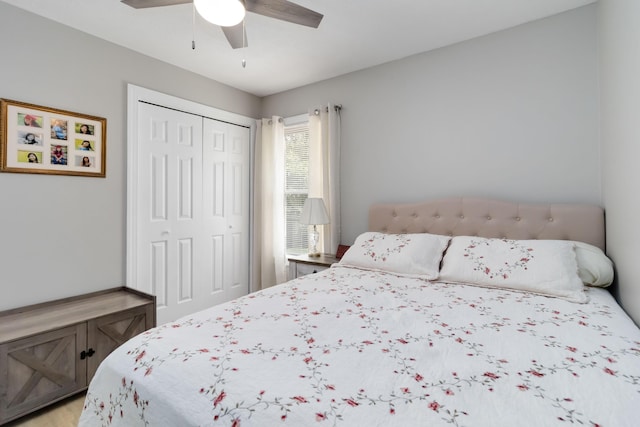 913 W 8th St, Corbin, KY 40701 - bedroom featuring a closet, ceiling fan, and light wood finished floors