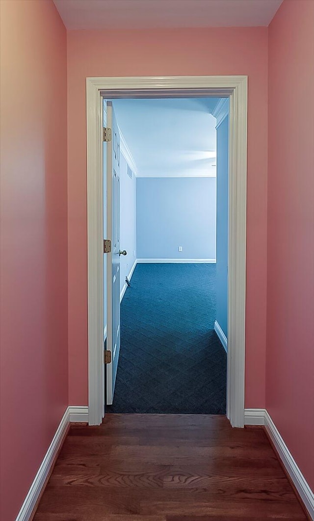 3373 Malone Dr, Lexington, KY 40513 - corridor with baseboards, wood finished floors, and carpet