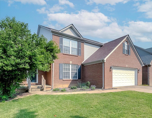 3373 Malone Dr, Lexington, KY 40513 - traditional-style home featuring brick siding, concrete driveway, and a front lawn