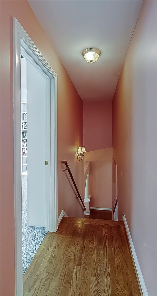3373 Malone Dr, Lexington, KY 40513 - stairway with wood finished floors and baseboards