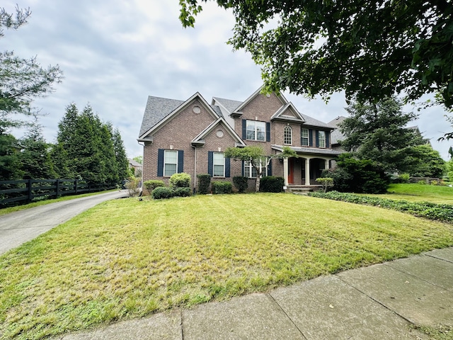 3217 Malone Dr, Lexington, KY 40513 - traditional-style house featuring brick siding and a porch