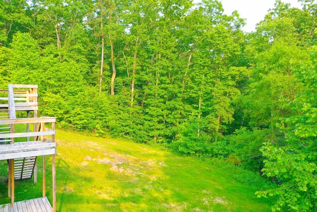 15 April Ln, Corbin, KY 40701 - view of yard featuring a view of trees and a deck