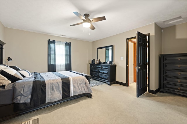 2003 Cresent Cir, Corbin, KY 40701 - bedroom featuring light colored carpet, baseboards, and ceiling fan