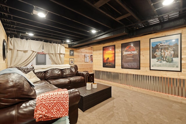 2003 Cresent Cir, Corbin, KY 40701 - carpeted home theater with wooden walls