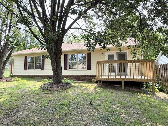 3501 Marsanne Ct, Lexington, KY 40515 - rear view of house with a wooden deck