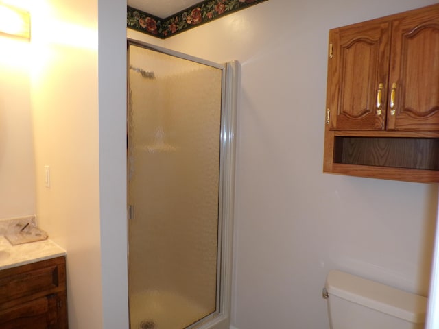 706 Allf Ln, London, KY 40741 - bathroom with a shower stall, toilet, and vanity