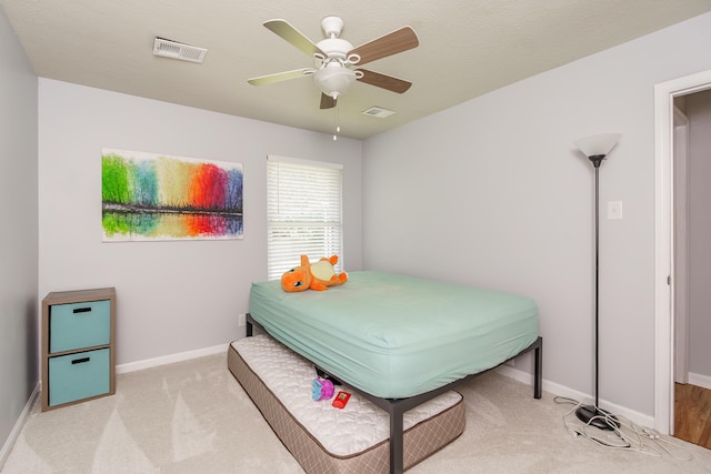 2812 Winter Park Dr, Lexington, KY 40517 - bedroom with baseboards, light carpet, and ceiling fan
