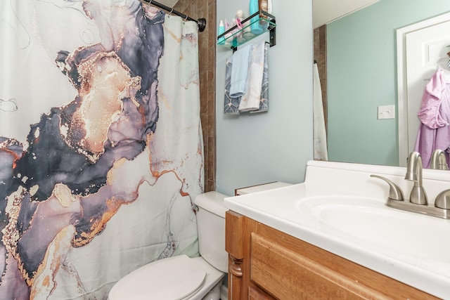 2812 Winter Park Dr, Lexington, KY 40517 - full bathroom with vanity, toilet, and a shower with shower curtain