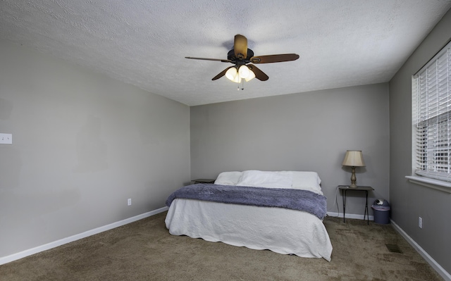 113 Bramble Ct, Nicholasville, KY 40356 - carpeted bedroom featuring a textured ceiling, a ceiling fan, and baseboards