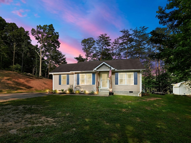 1008 Ramsey Branch Rd, Artemus, KY 40903 - view of front of home with a front yard and crawl space