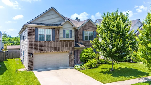 1805 Rachels Run, Lexington, KY 40509 - view of front of house featuring driveway, an attached garage, and brick siding