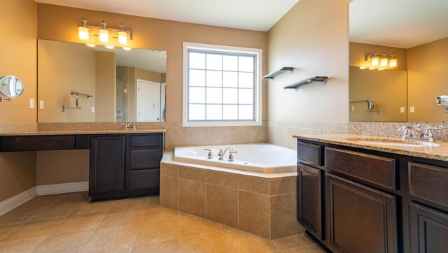 1805 Rachels Run, Lexington, KY 40509 - full bath with two vanities, tile patterned floors, and a bath