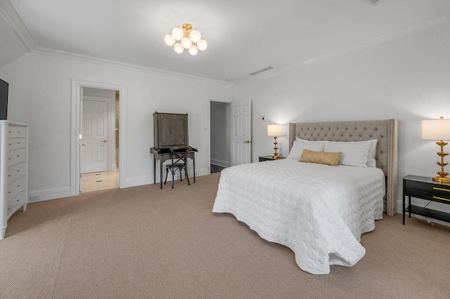 1617 Harmony Hall Ln, Lexington, KY 40502 - bedroom featuring ornamental molding, carpet flooring, and baseboards