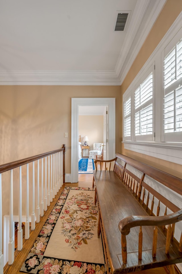 100 Idle Hour Dr Unit 8, Lexington, KY 40502 - hallway with wood finished floors, ornamental molding, and baseboards