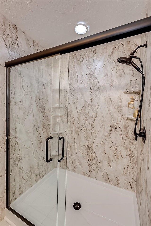 1202 Equestrian Way, Frankfort, KY 40601 - full bathroom featuring a shower stall and recessed lighting