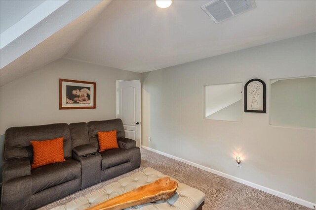 1202 Equestrian Way, Frankfort, KY 40601 - carpeted living room featuring baseboards and lofted ceiling