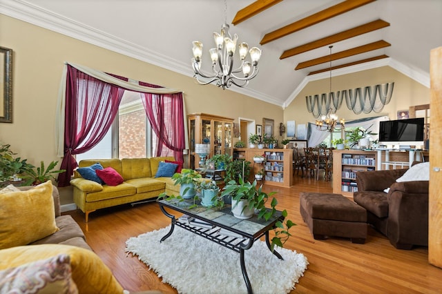 137 Indian Cave Subdivision, Monticello, KY 42633 - living room featuring a chandelier and wood finished floors
