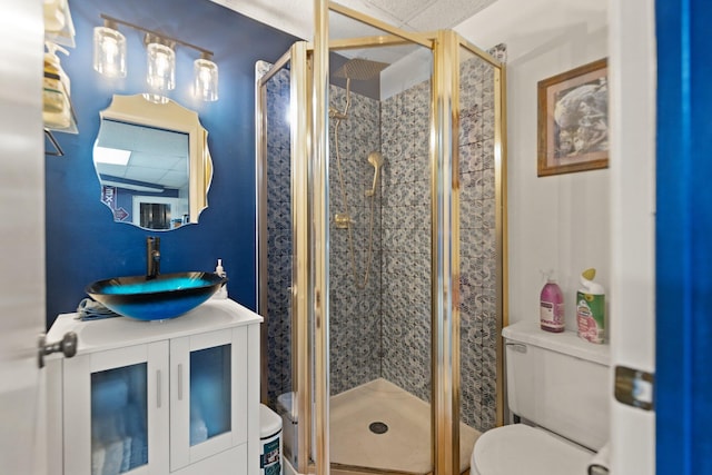 137 Indian Cave Subdivision, Monticello, KY 42633 - full bathroom featuring toilet, a stall shower, and vanity