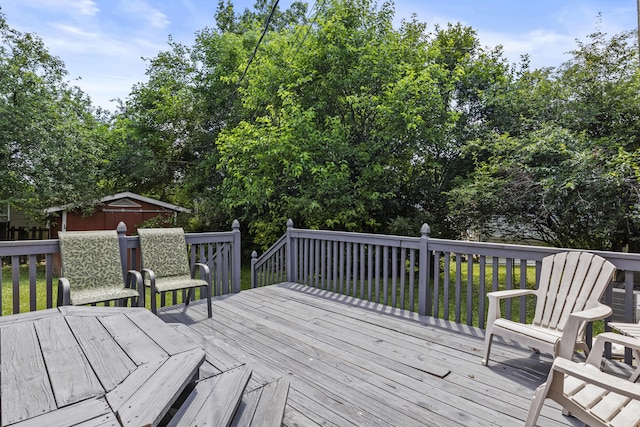 3744 Appian Way, Lexington, KY 40517 - deck with a shed and view of scattered trees