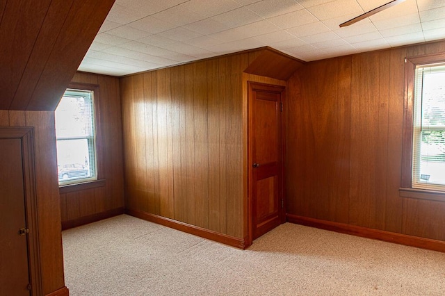 135 Rolling Acres Dr, Frankfort, KY 40601 - additional living space with light colored carpet and wooden walls