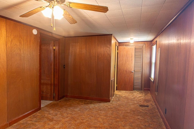 135 Rolling Acres Dr, Frankfort, KY 40601 - hallway with carpet and wooden walls
