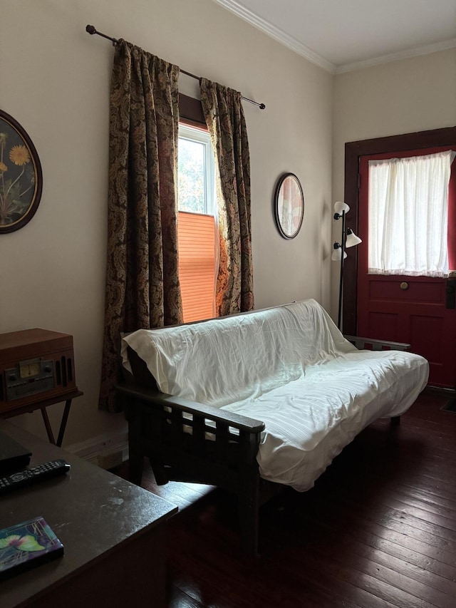 321 Clay Ave, Lexington, KY 40502 - bedroom with crown molding and hardwood / wood-style floors