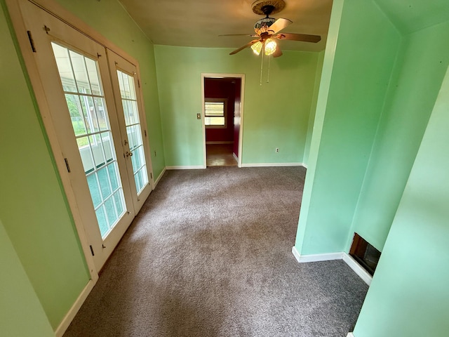 215 Bellevue Ave, Wilmore, KY 40390 - carpeted spare room with french doors and ceiling fan