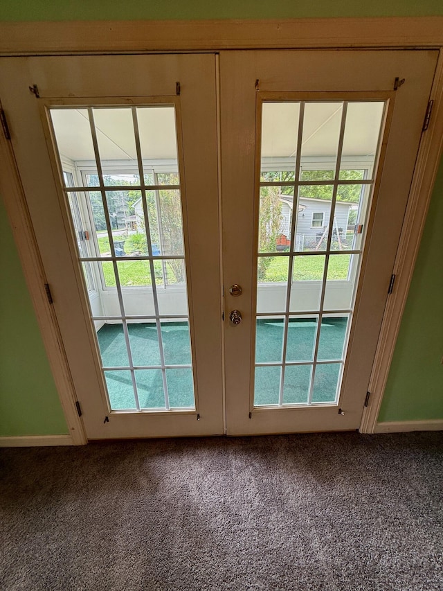 215 Bellevue Ave, Wilmore, KY 40390 - entryway featuring carpet flooring, french doors, and healthy amount of natural light