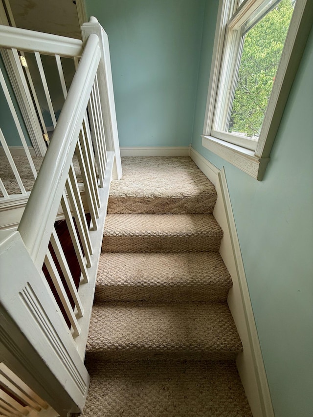 215 Bellevue Ave, Wilmore, KY 40390 - stairway featuring carpet