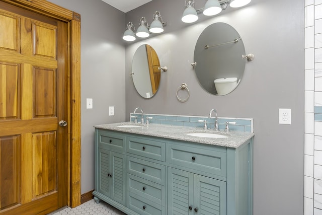 1324 Travis Dr, Richmond, KY 40475 - bathroom with double vanity and tile patterned floors