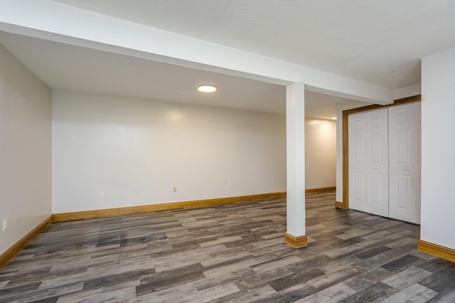 1324 Travis Dr, Richmond, KY 40475 - finished below grade area with wood finished floors, baseboards, and recessed lighting