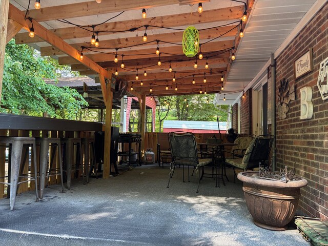 1512 Maple Ln, Corbin, KY 40701 - view of patio / terrace with a hot tub