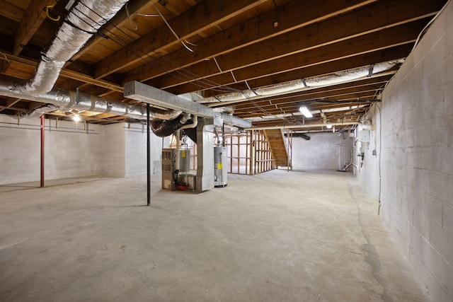 141 Springfield Dr, Corbin, KY 40701 - unfinished basement with water heater