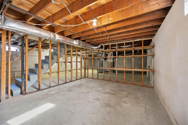 141 Springfield Dr, Corbin, KY 40701 - unfinished below grade area featuring stairs
