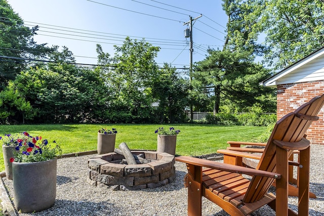 3506 Newport Dr, Lexington, KY 40517 - view of patio / terrace featuring a fire pit
