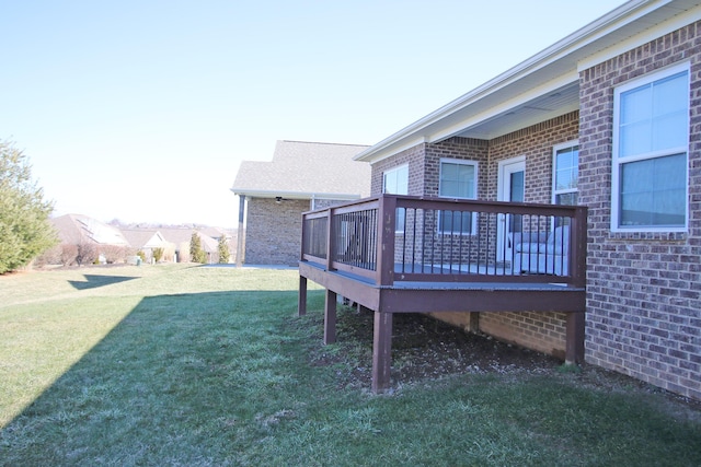 121 Amick Way, Georgetown, KY 40324 - view of green lawn with a wooden deck