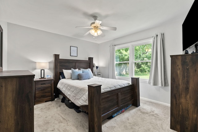 103 Cypress St, Nicholasville, KY 40356 - bedroom featuring light carpet, baseboards, and ceiling fan