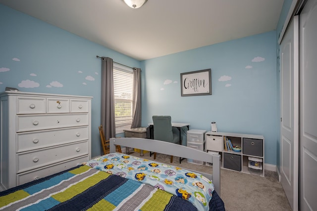 162 Johnstone Trl, Georgetown, KY 40324 - bedroom with carpet, a closet, and baseboards