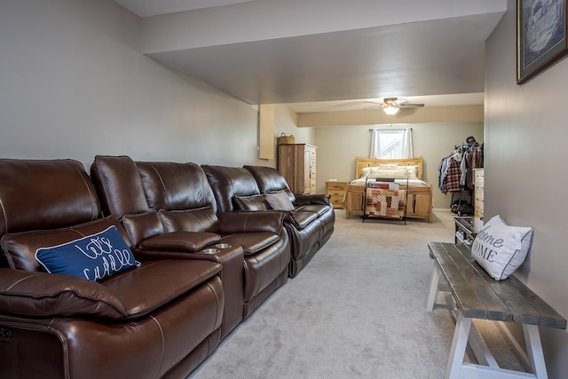 162 Johnstone Trl, Georgetown, KY 40324 - living area featuring light colored carpet and a ceiling fan