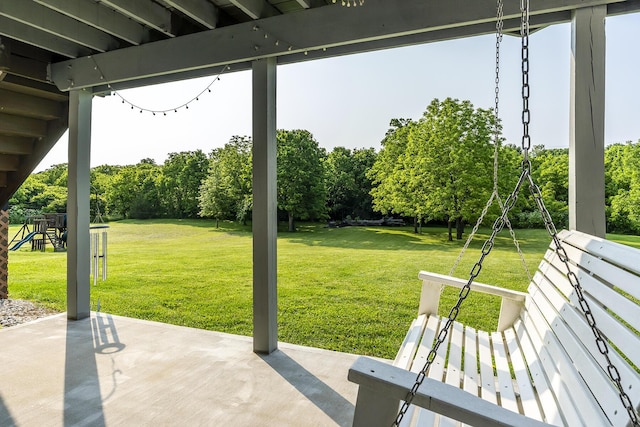 162 Johnstone Trl, Georgetown, KY 40324 - view of patio / terrace featuring view of scattered trees