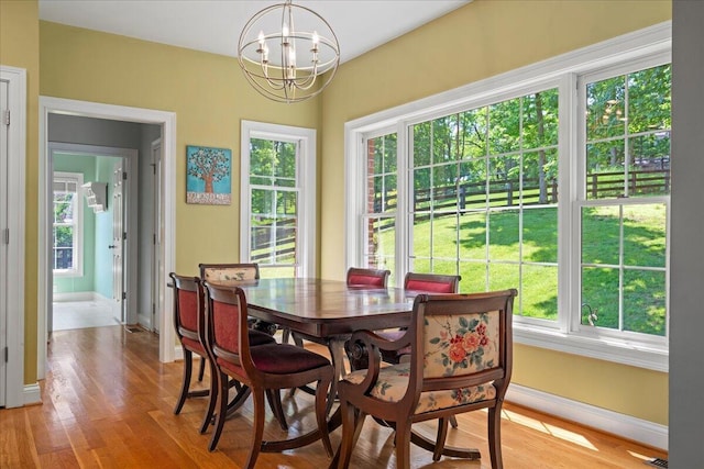 143 Winding View Trl, Georgetown, KY 40324 - dining room with a chandelier, plenty of natural light, and light wood finished floors